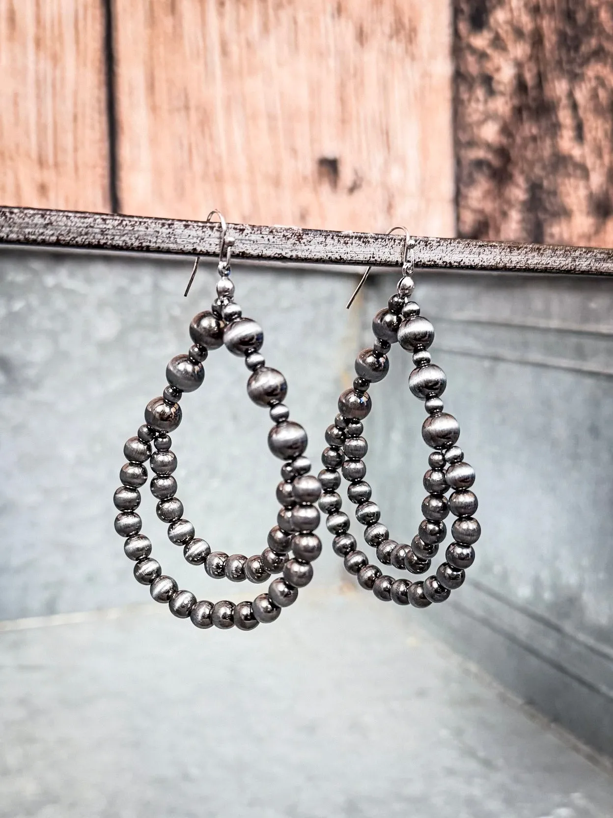 Buster Teardrop Dangle Earrings - Silver
