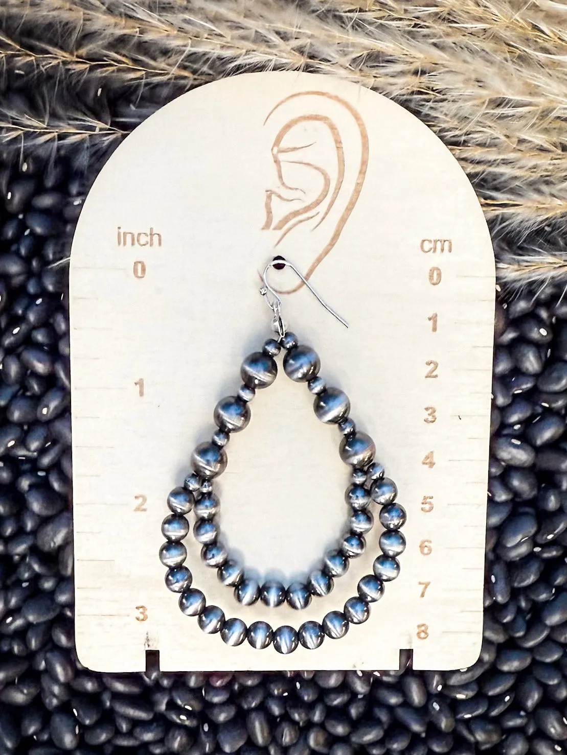 Buster Teardrop Dangle Earrings - Silver