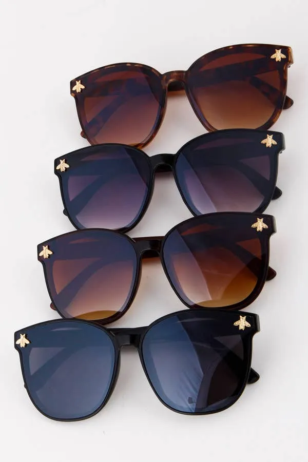Butterfly Bee Studded Fashion Sunglasses