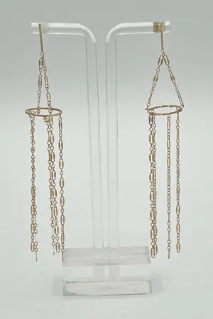 ByeBoe Chandelier Chain Gold Earrings