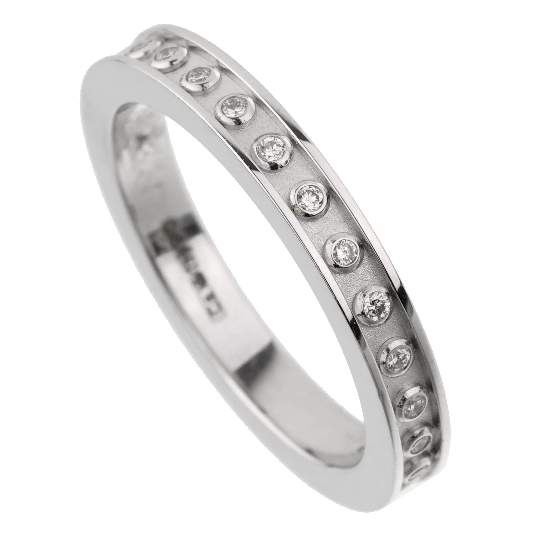 Carrera y Carrera Diamond White Gold Eternity Band Sz 7