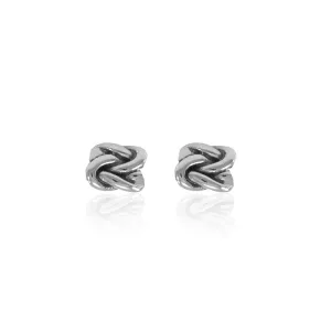 Celtic Knot Rope Silver Post Earrings TER1817