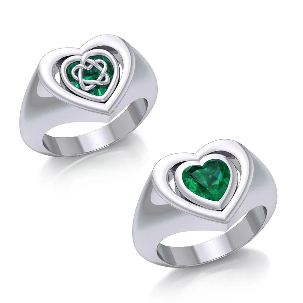 Celtic Knotwork Silver Flip Ring TRI158