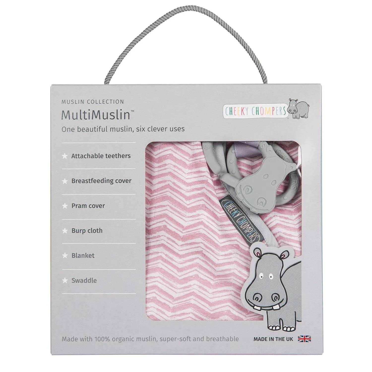Cheeky Chompers Multi Muslin Rosy Days
