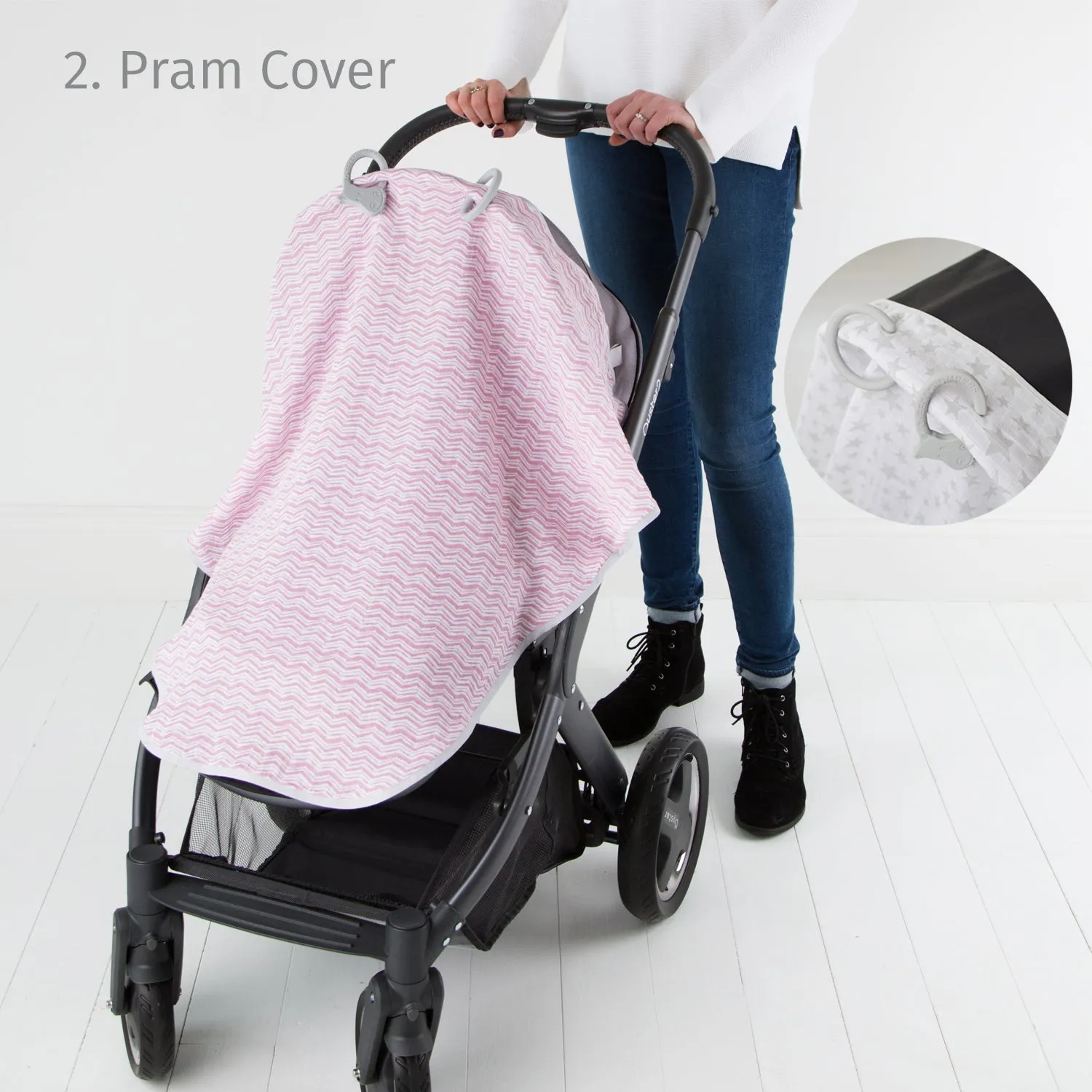Cheeky Chompers Multi Muslin Rosy Days
