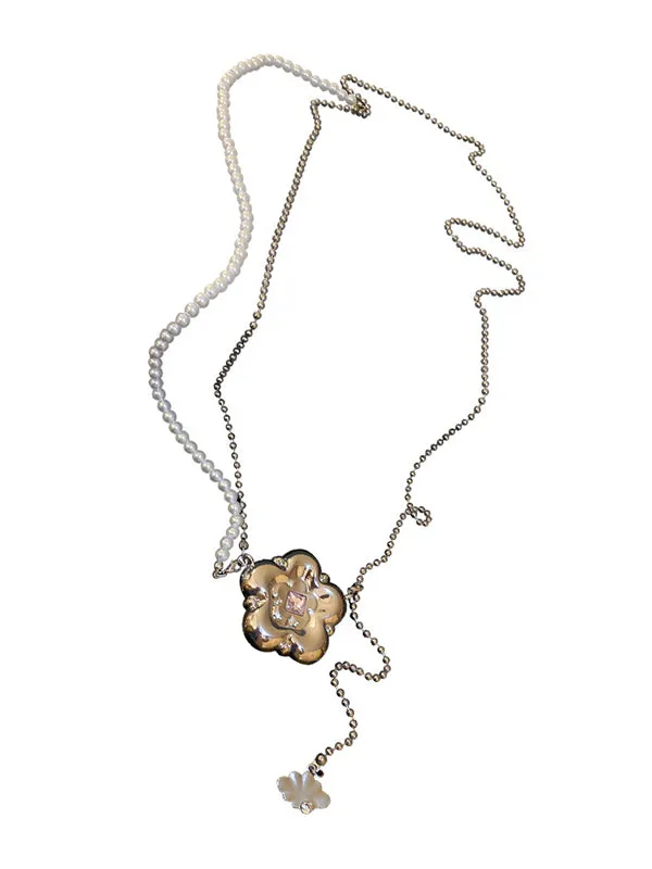 Chicmy-Statement Normcore Floral Pearl Necklaces Accessories