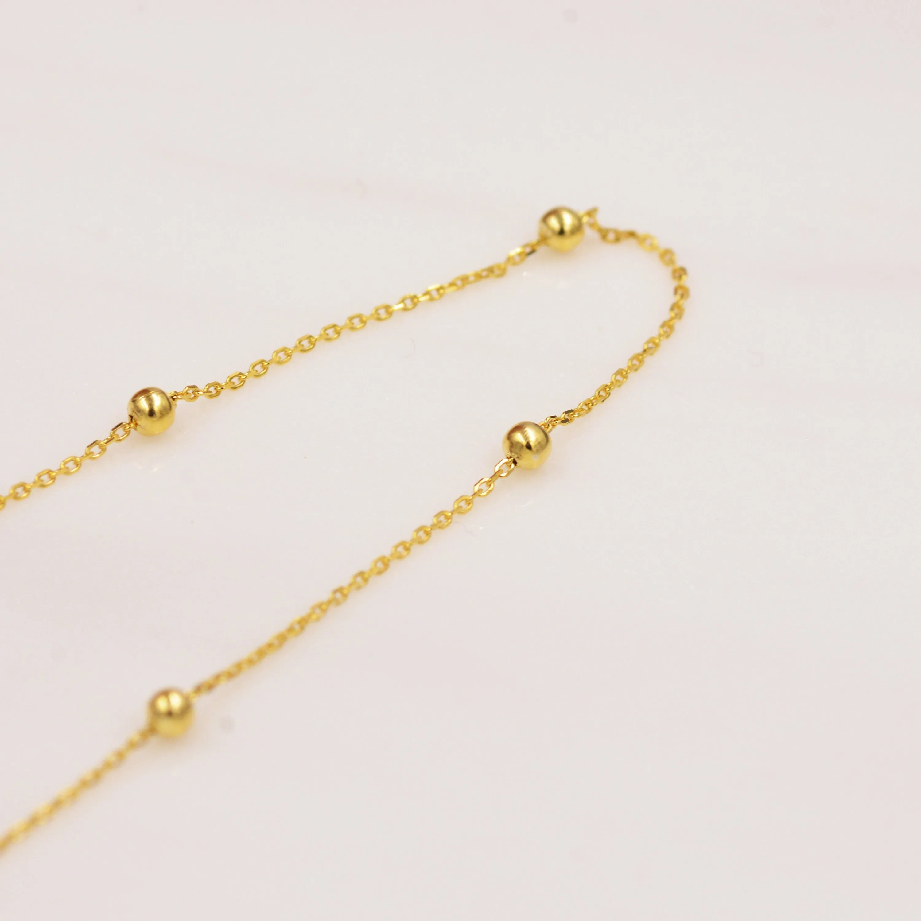 Choker Satellite Chain in Sterling Silver, Choker Necklace, Minimalist Geometric Style