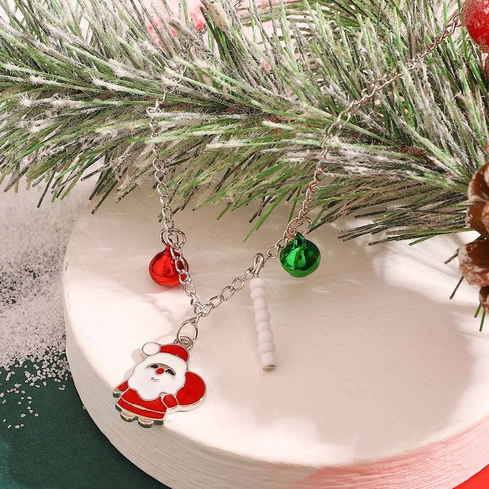 Christmas Necklace Santa Claus Reindeer Necklace Christmas Gift