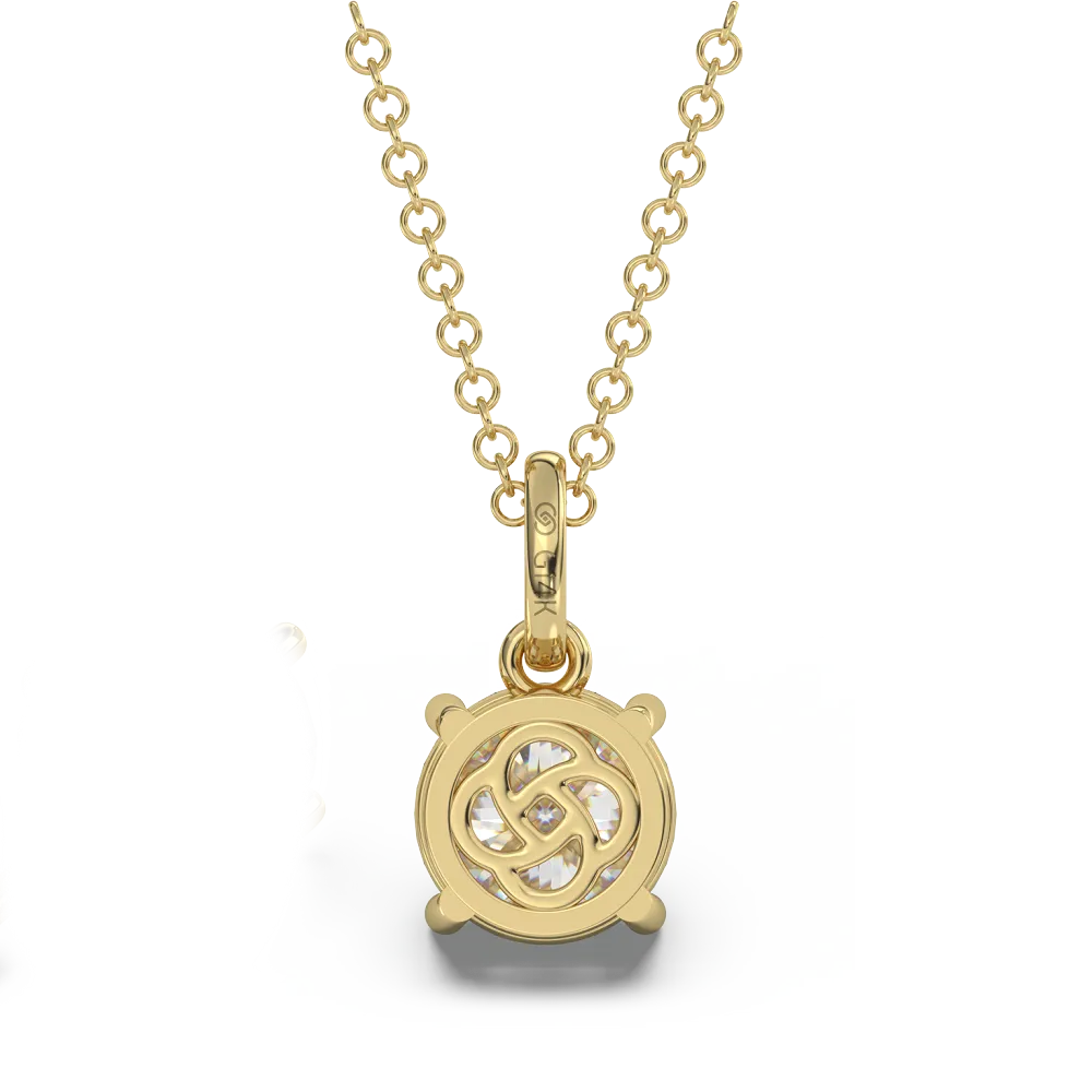 Classica VVS1 Round Cut Moissanite Solitaire Necklace
