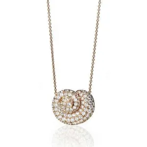 Conch Shell Dream 18K Gold, Rosegold or Whitegold Necklace w. Diamonds