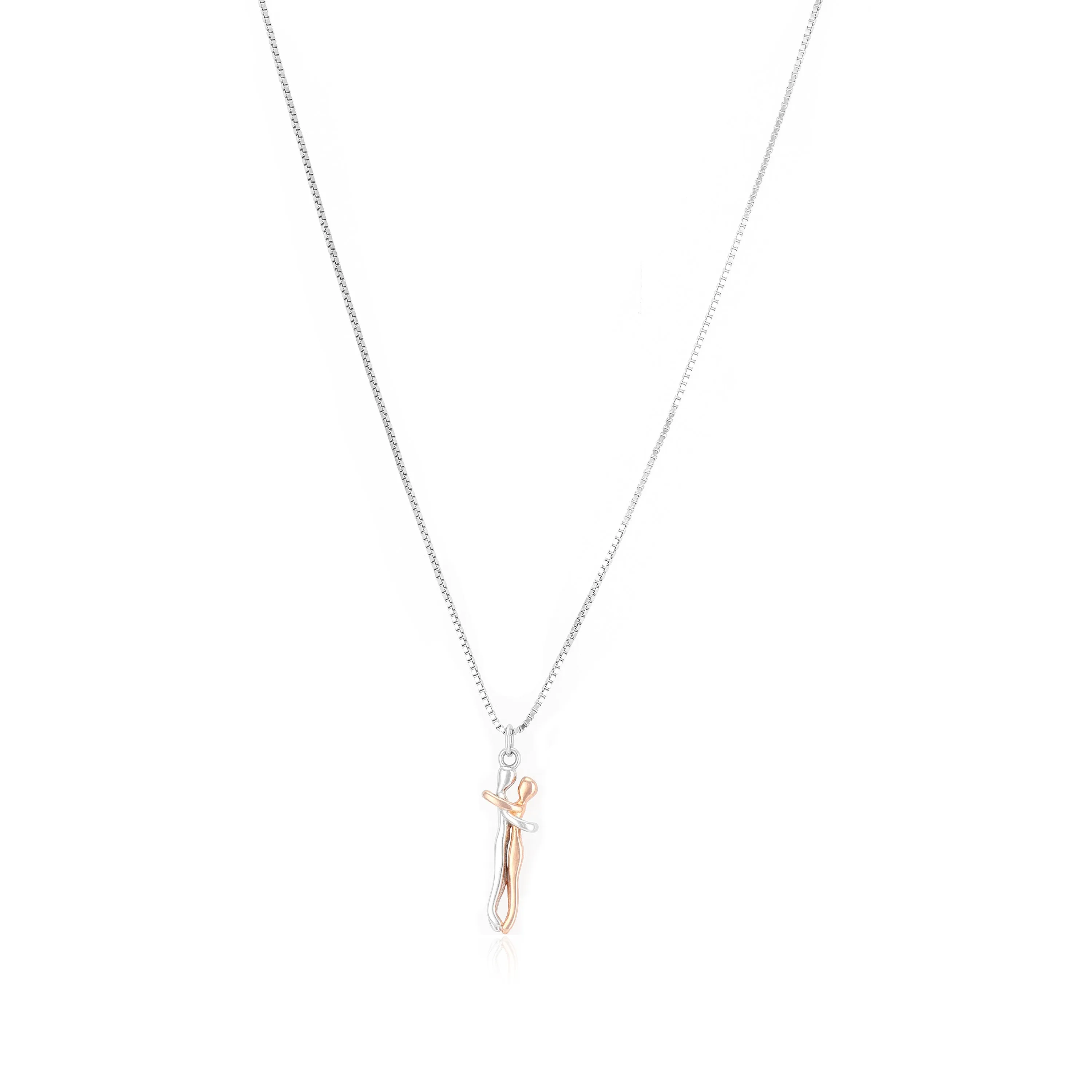Connected Souls Dual Tone Perfect Embrace Chain Pendants