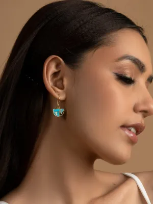 Crescent Gold Plated Necklace & Earrings Set