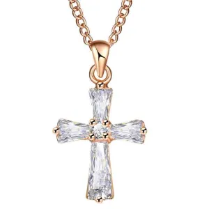 Cross Necklace Rose Gold