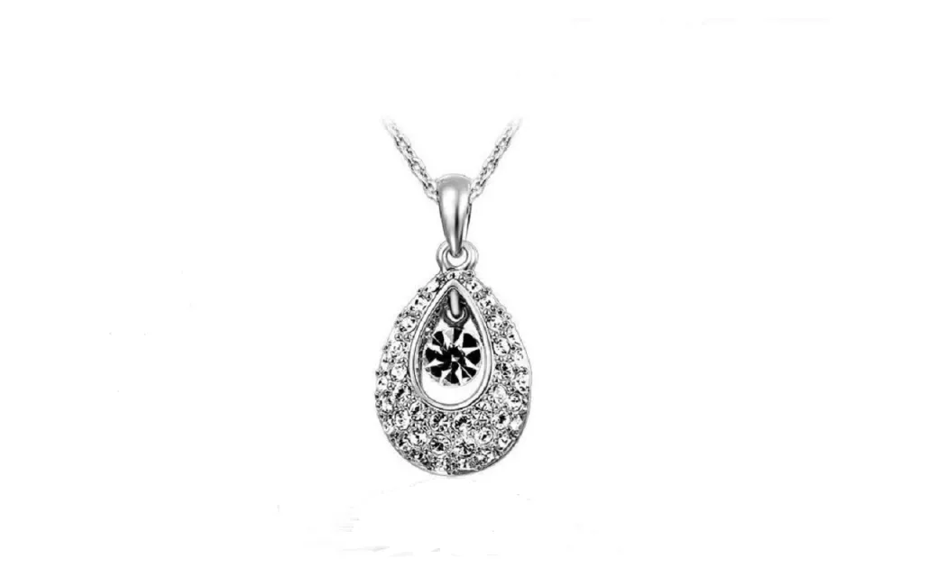 Crystal Pendants Necklaces Water Drop Austrian Rhinestone Necklaces