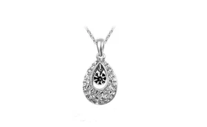 Crystal Pendants Necklaces Water Drop Austrian Rhinestone Necklaces
