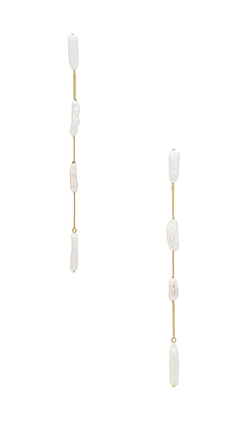 Cult Gaia Amun Earrings in White