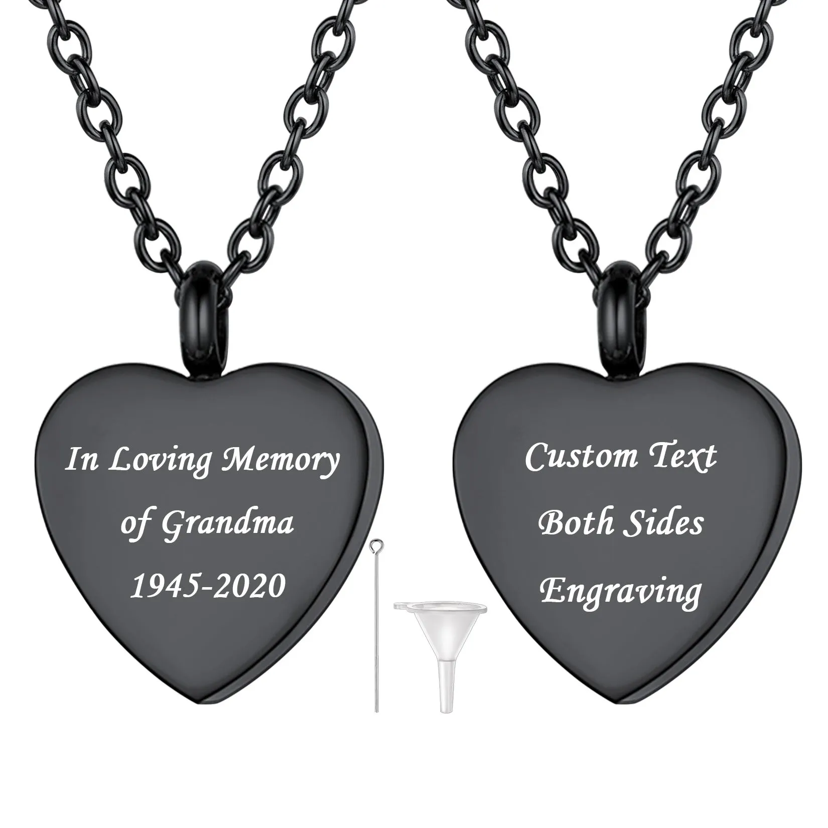 Customized Heart Urn Necklaces for Ashes Cremation Jewelry