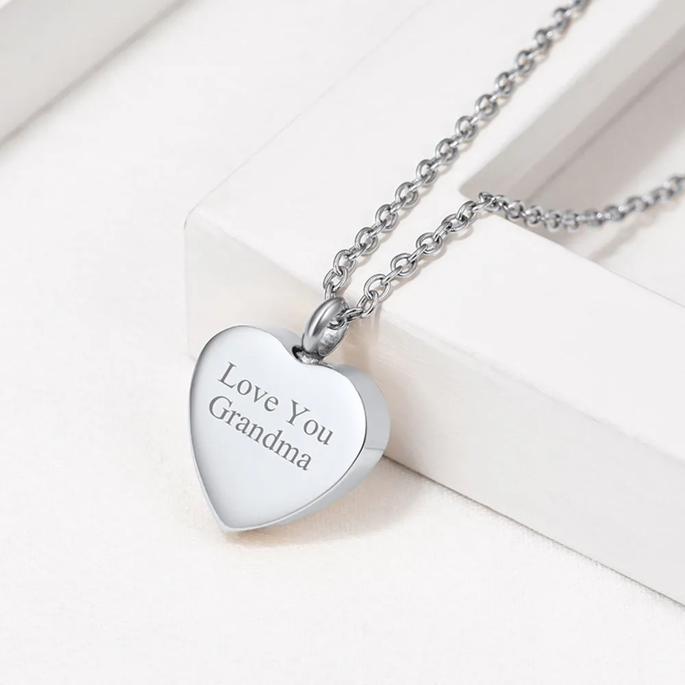 Customized Heart Urn Necklaces for Ashes Cremation Jewelry