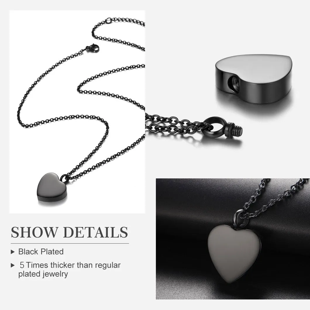 Customized Heart Urn Necklaces for Ashes Cremation Jewelry