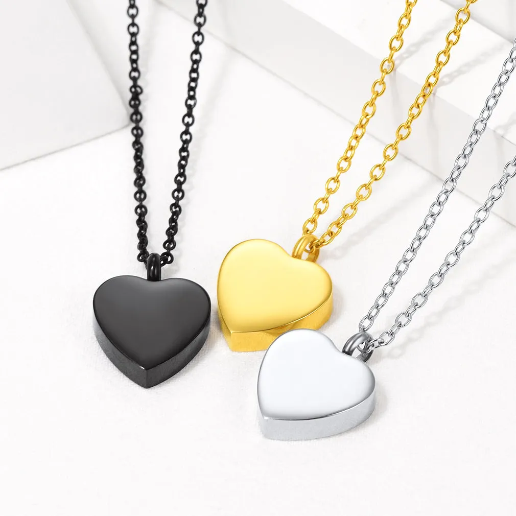 Customized Heart Urn Necklaces for Ashes Cremation Jewelry