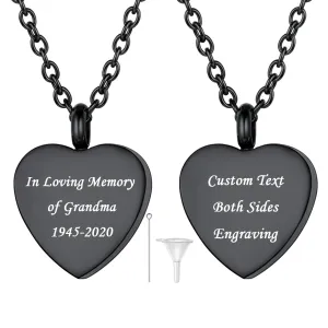 Customized Heart Urn Necklaces for Ashes Cremation Jewelry