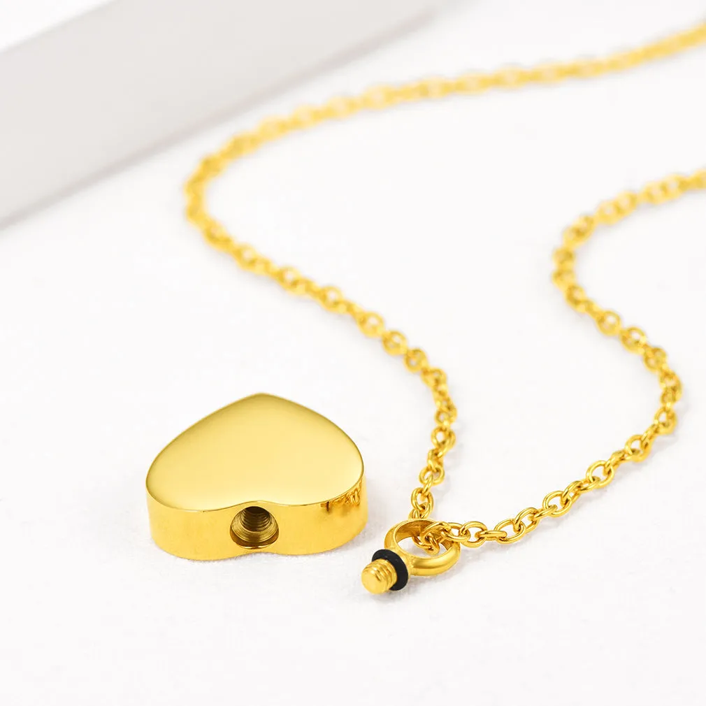 Customized Heart Urn Necklaces for Ashes Cremation Jewelry