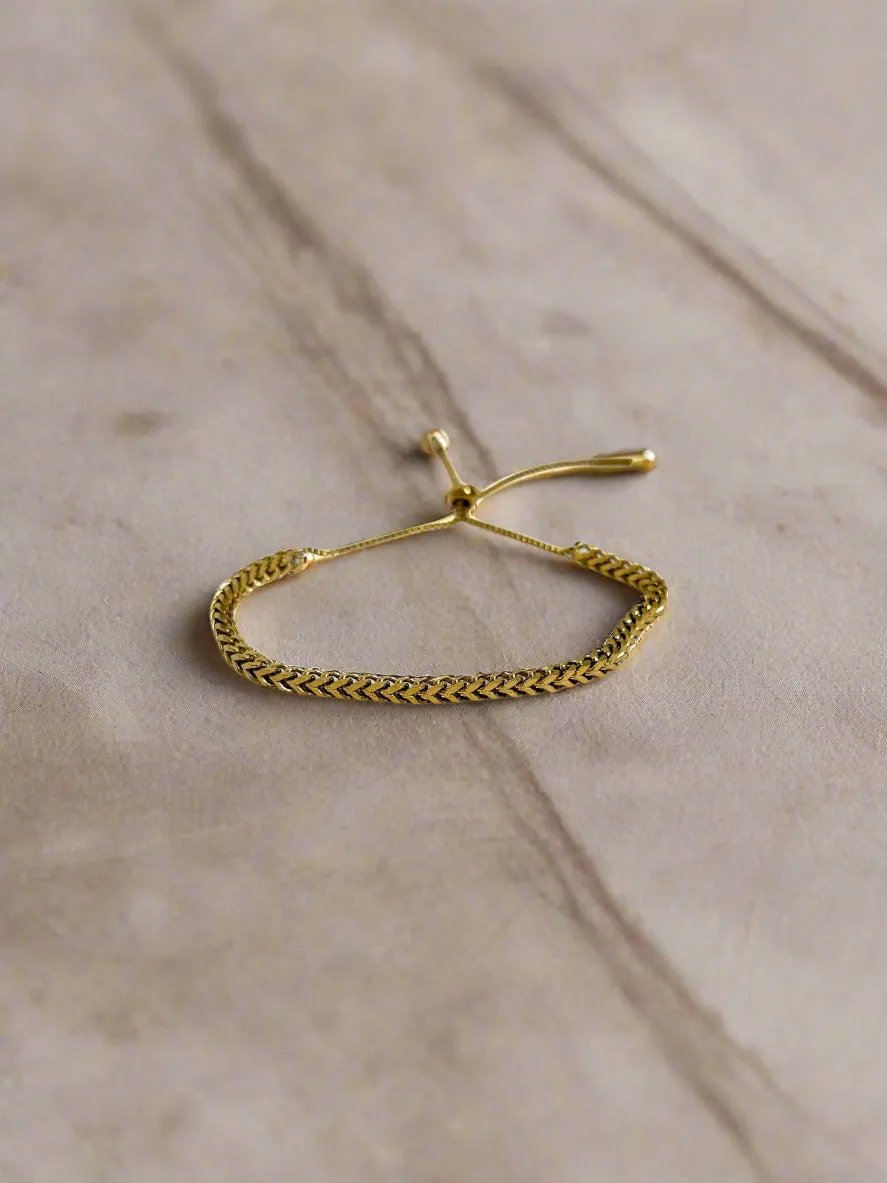 Dainty Adjustable Chain Bracelet 18k Stainless Steel