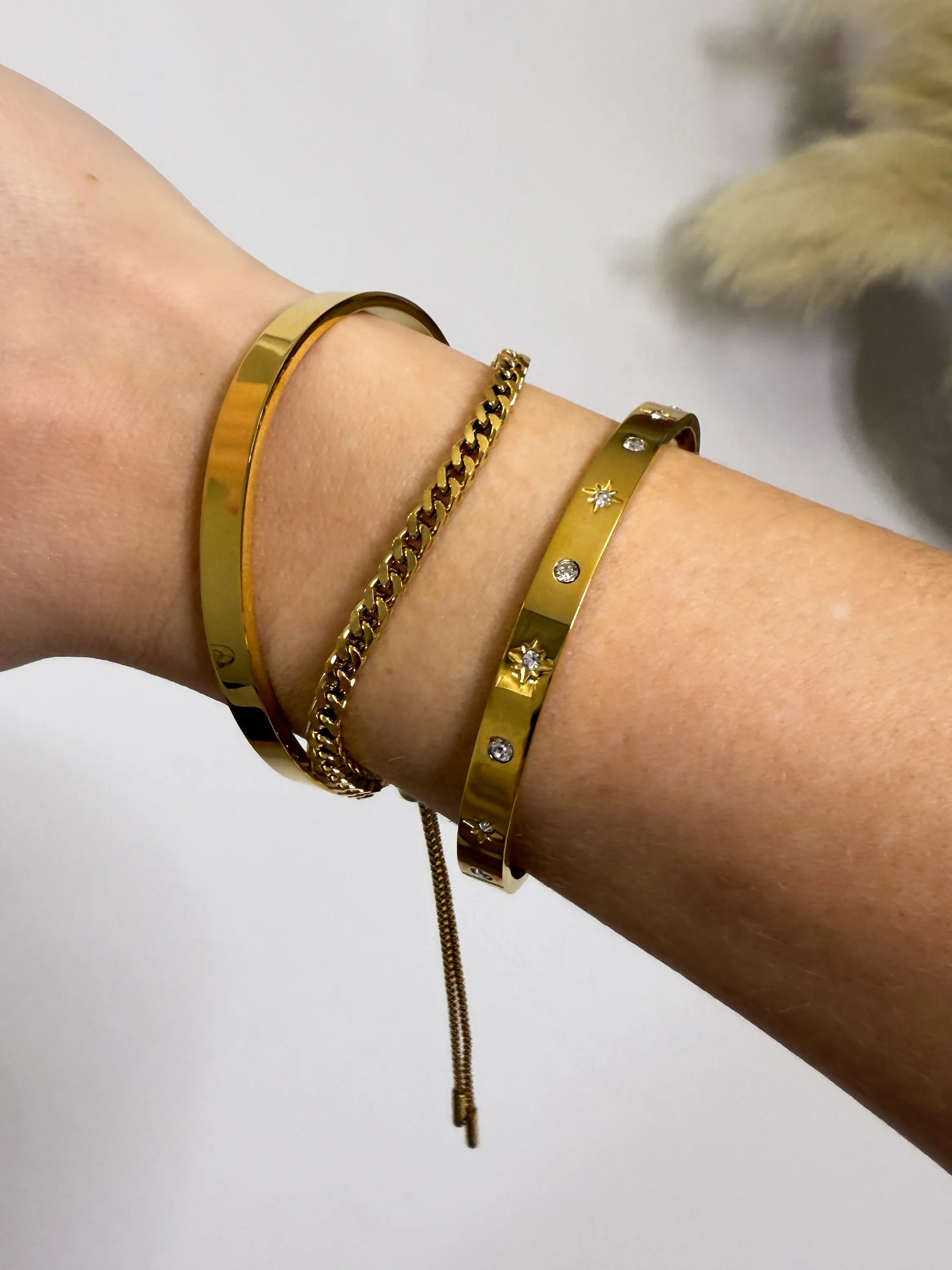 Dainty Adjustable Chain Bracelet 18k Stainless Steel
