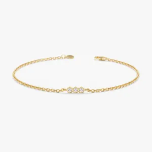 Dainty Diamond Trio Bracelet, Matilda