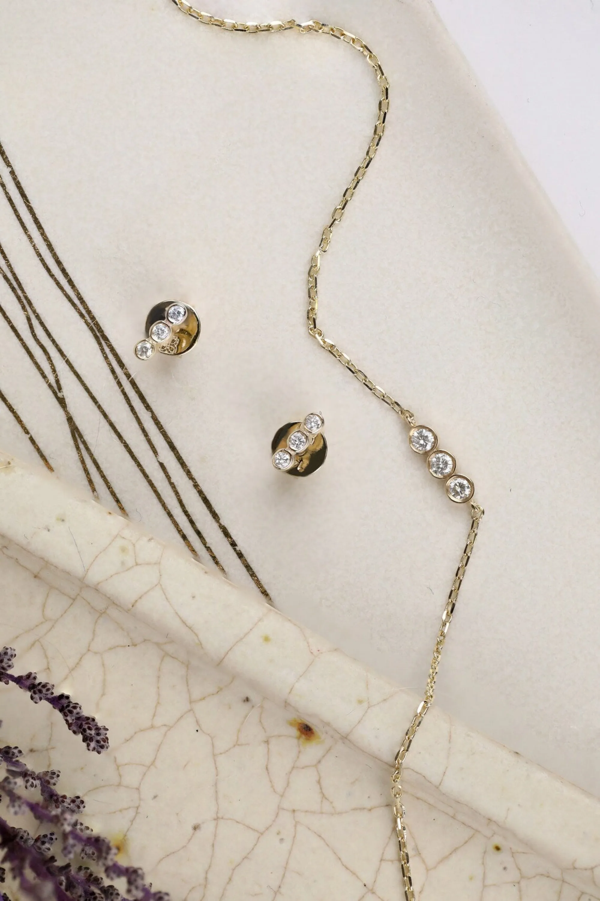 Dainty Diamond Trio Bracelet, Matilda