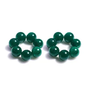 Dark Green Aventurine Gem Energy Rings