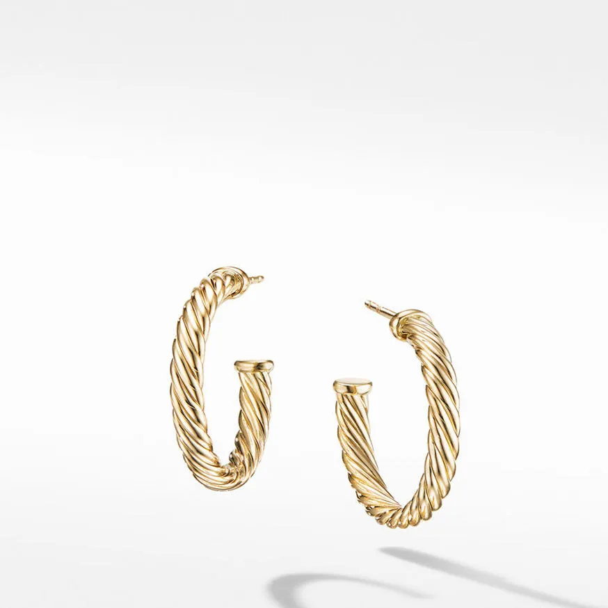 David Yurman Cablespira Hoop Earrings, 3/4"