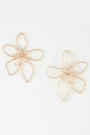 Delicate Abstract Flower Earrings