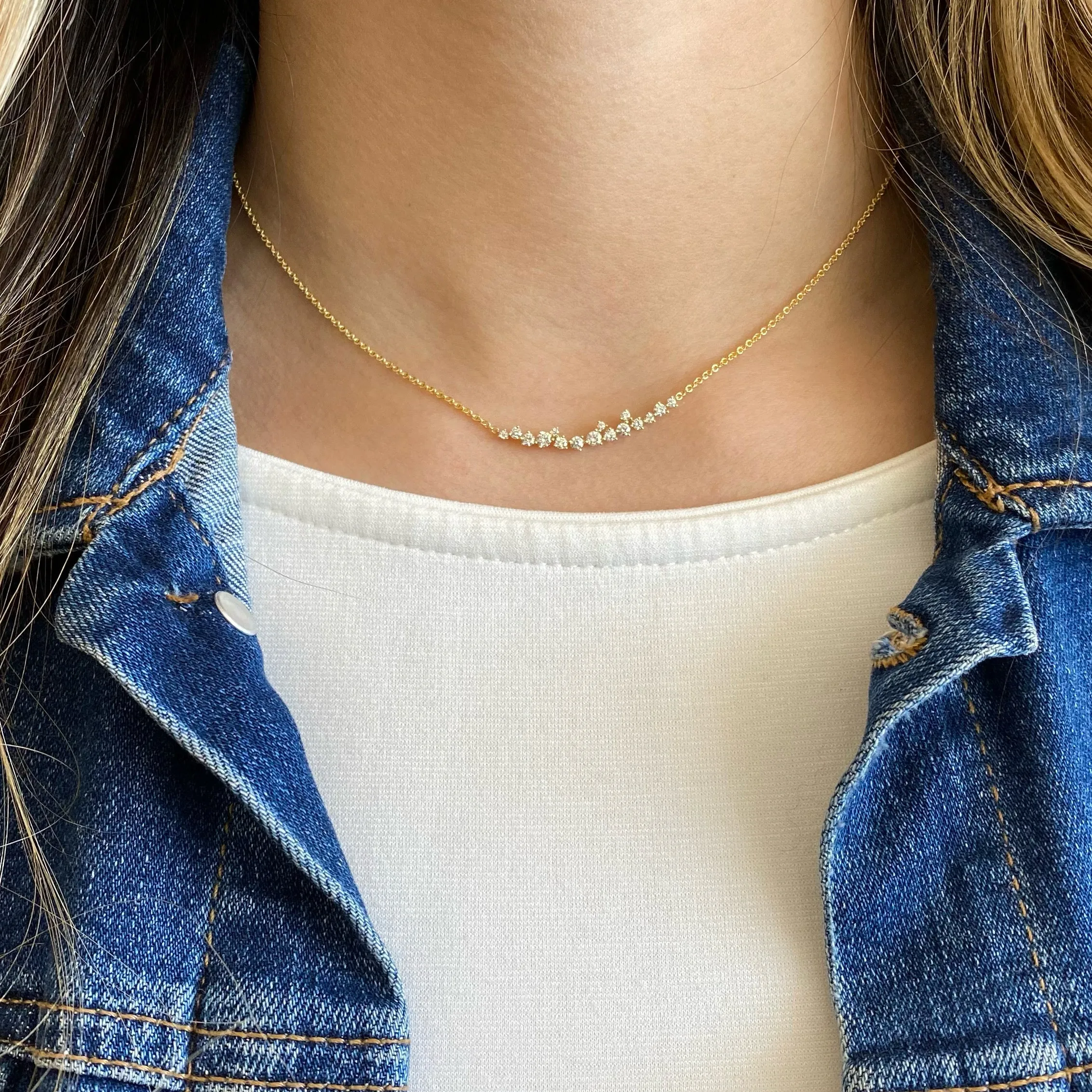 Diamond Confetti Bar Pendant