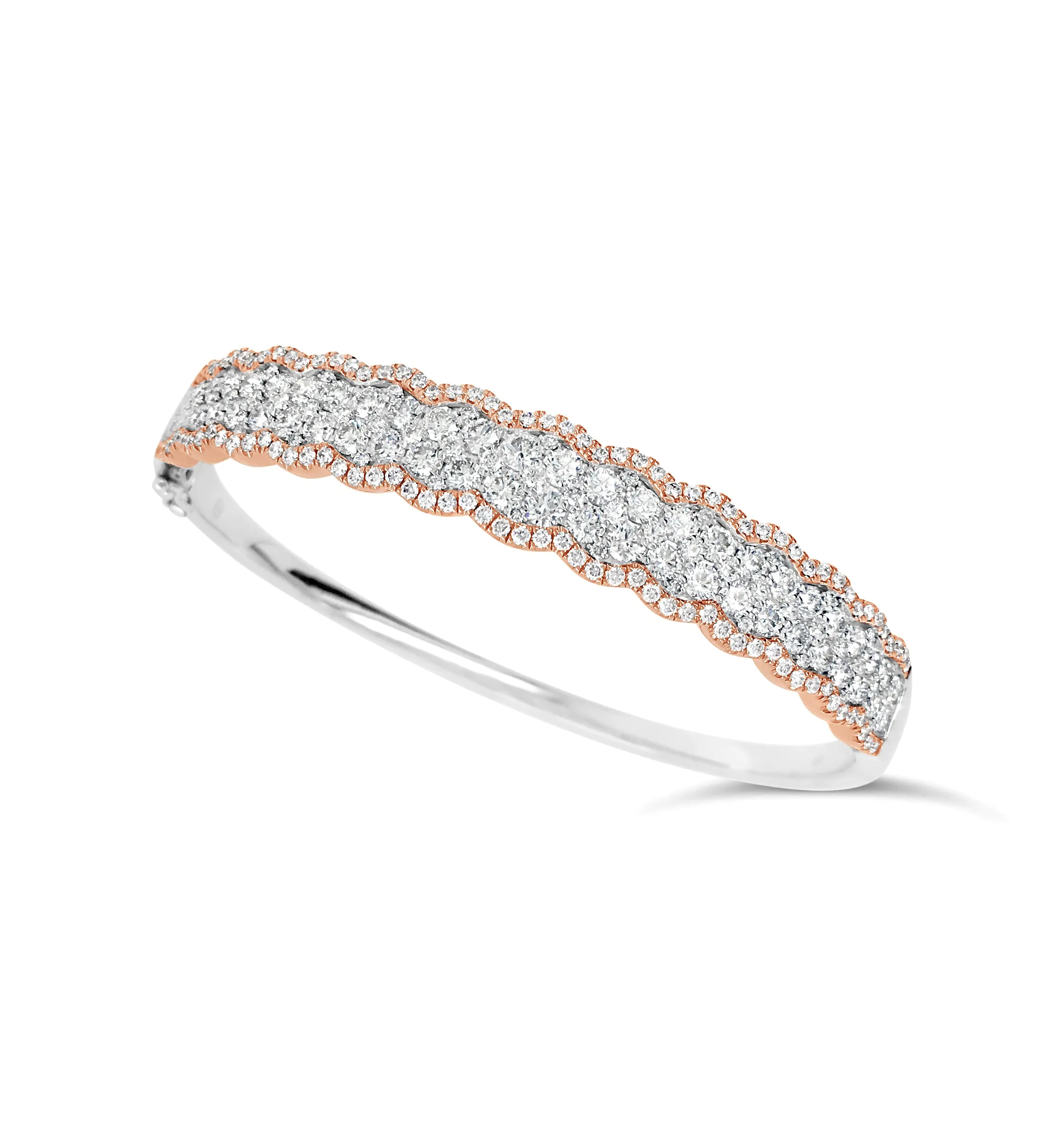 Diamond Two-Tone Bangle Bracelet