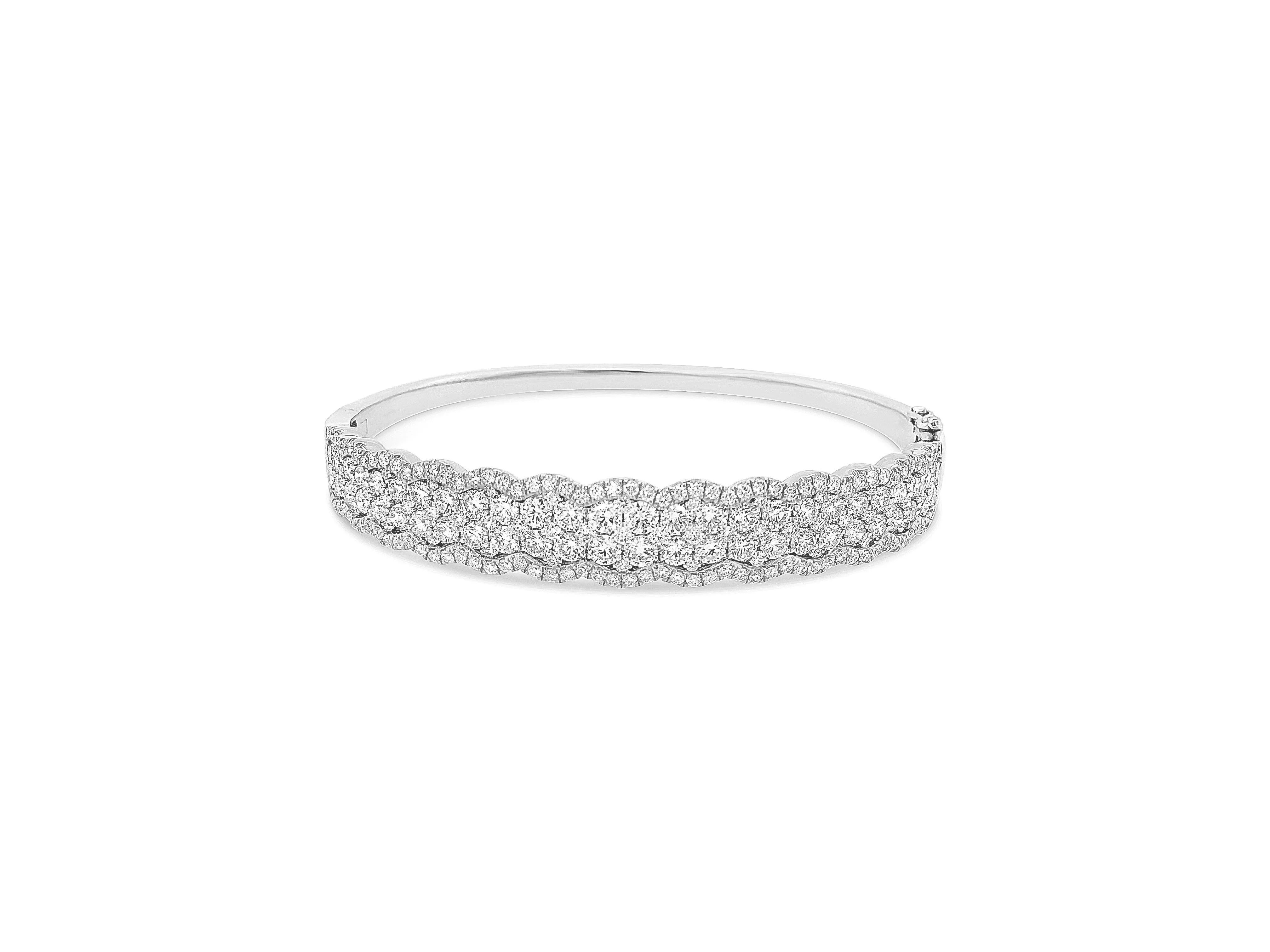 Diamond Two-Tone Bangle Bracelet