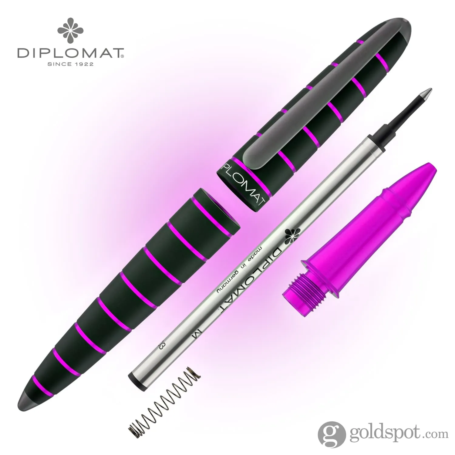 Diplomat Elox Rollerball Pen in Ring Black/Purple
