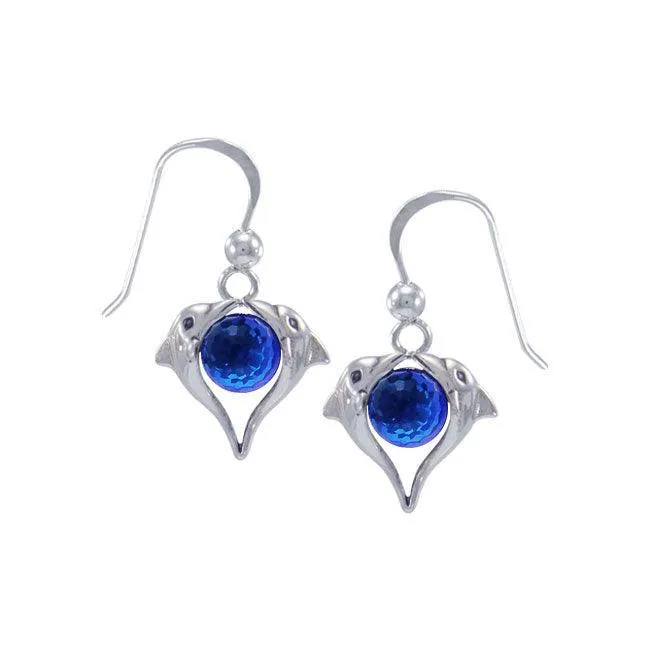 Dolphin Love Sterling Silver Hook Earring