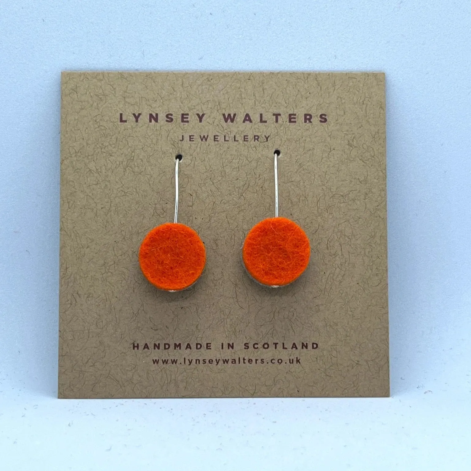 Drop Dot Earrings - Orange