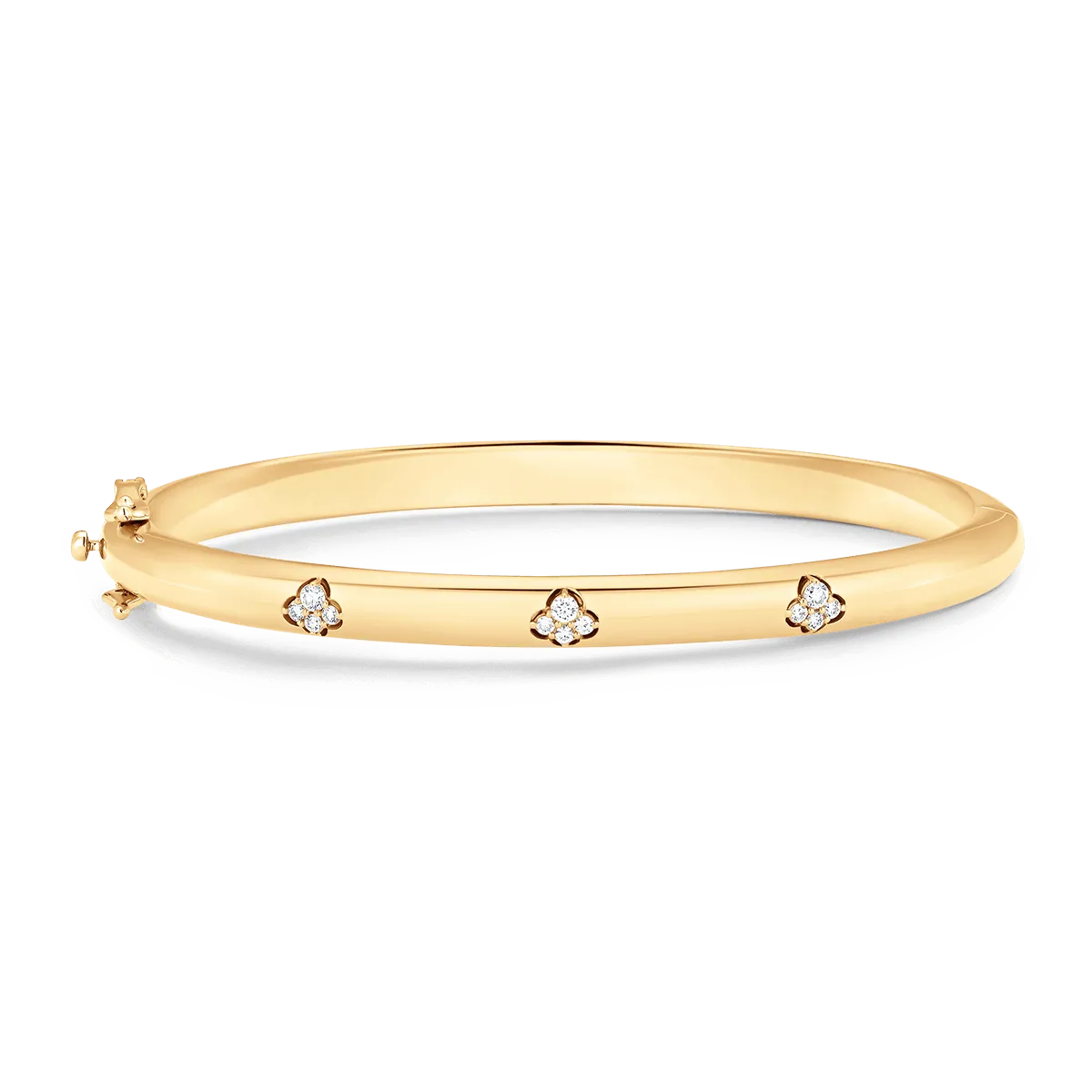 Dujour Diamond and Gold Four Cluster Bangle