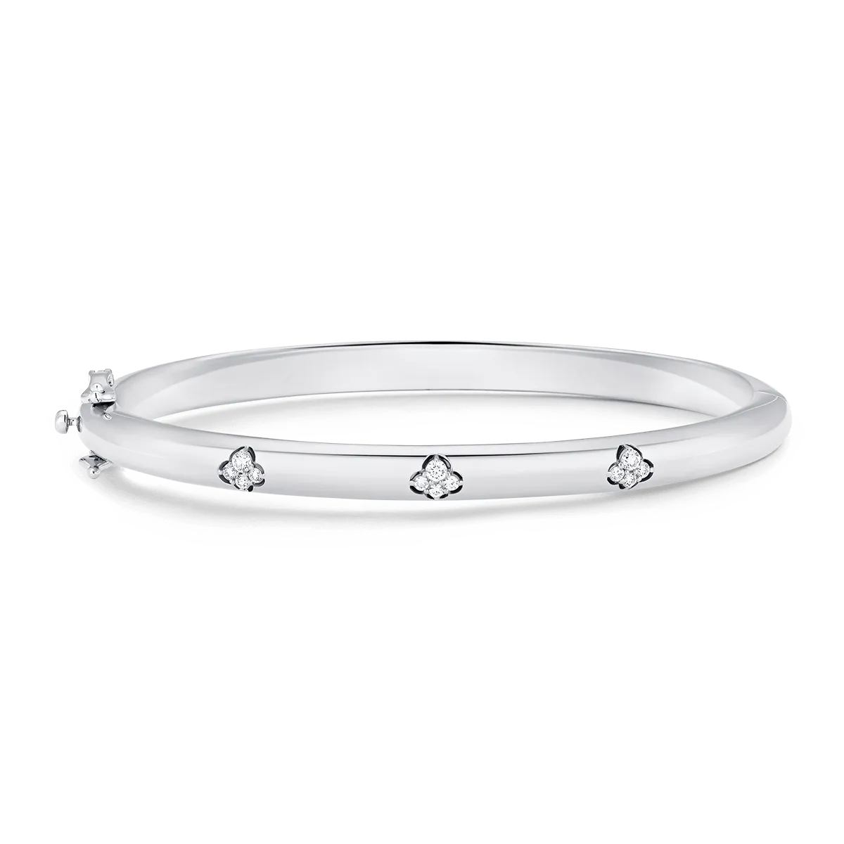 Dujour Diamond and Gold Four Cluster Bangle