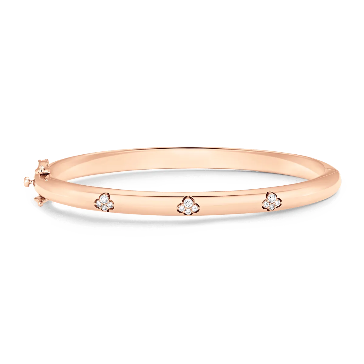 Dujour Diamond and Gold Four Cluster Bangle