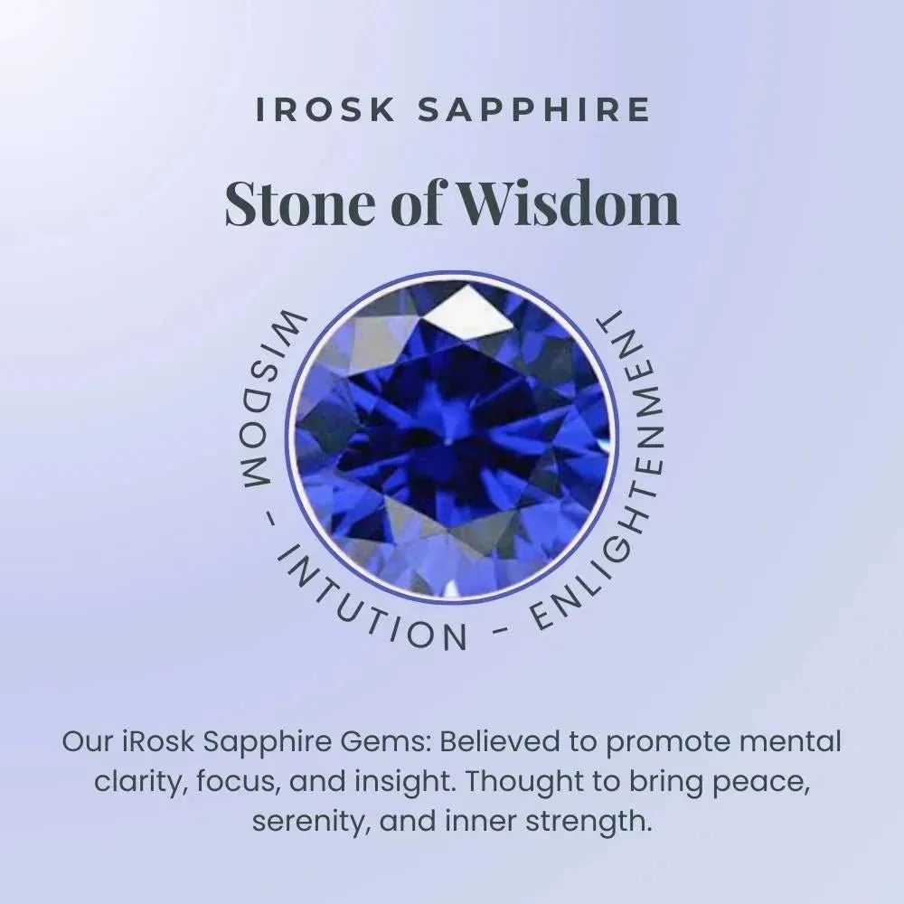 Elegant Sapphire Pendant in Sterling Silver- Irosk®