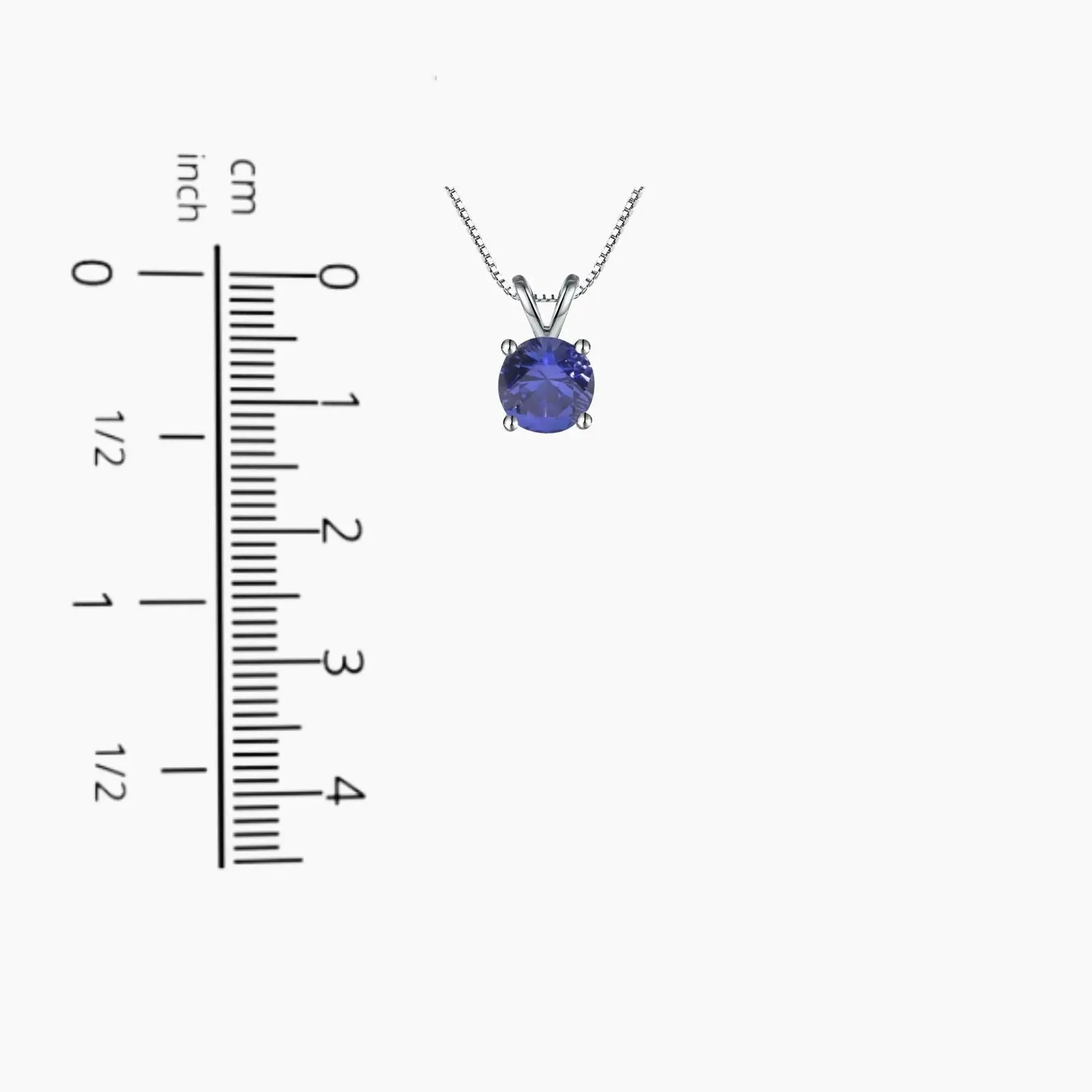 Elegant Sapphire Pendant in Sterling Silver- Irosk®