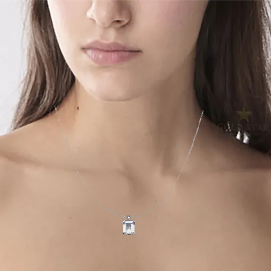 ELLE™ EMERALD CUT C.Z PENDANT