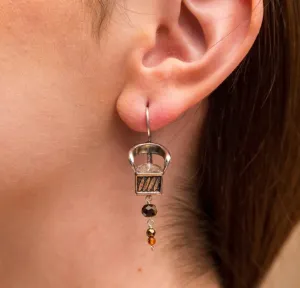 Equipal Chair Silver Earrings