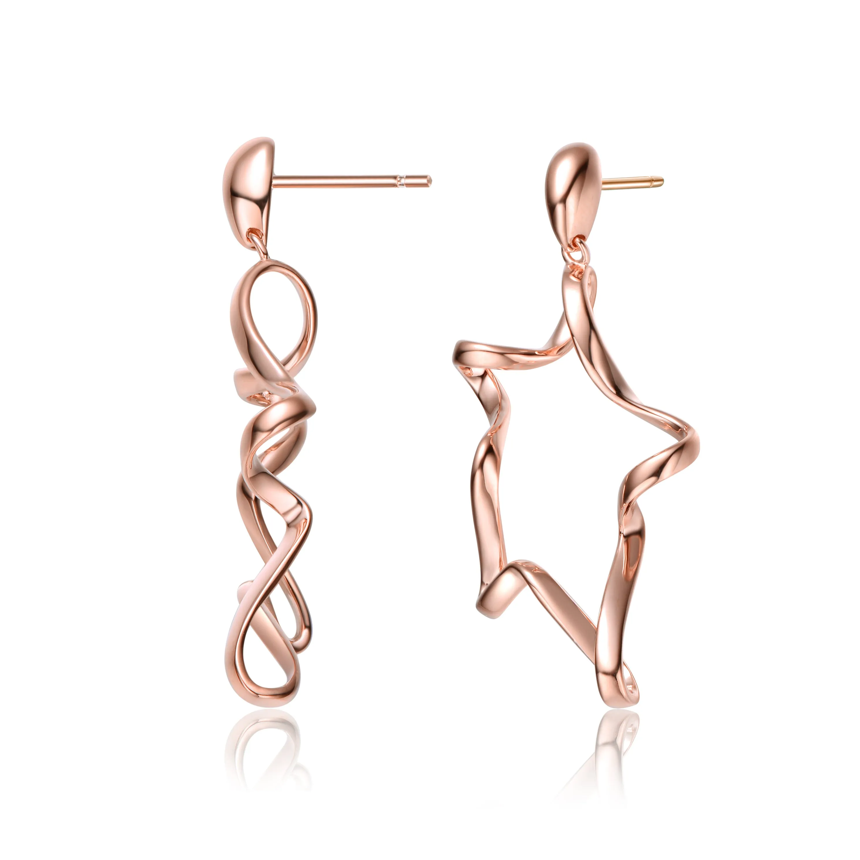 Estelle Star Ribbon Swirl Earring