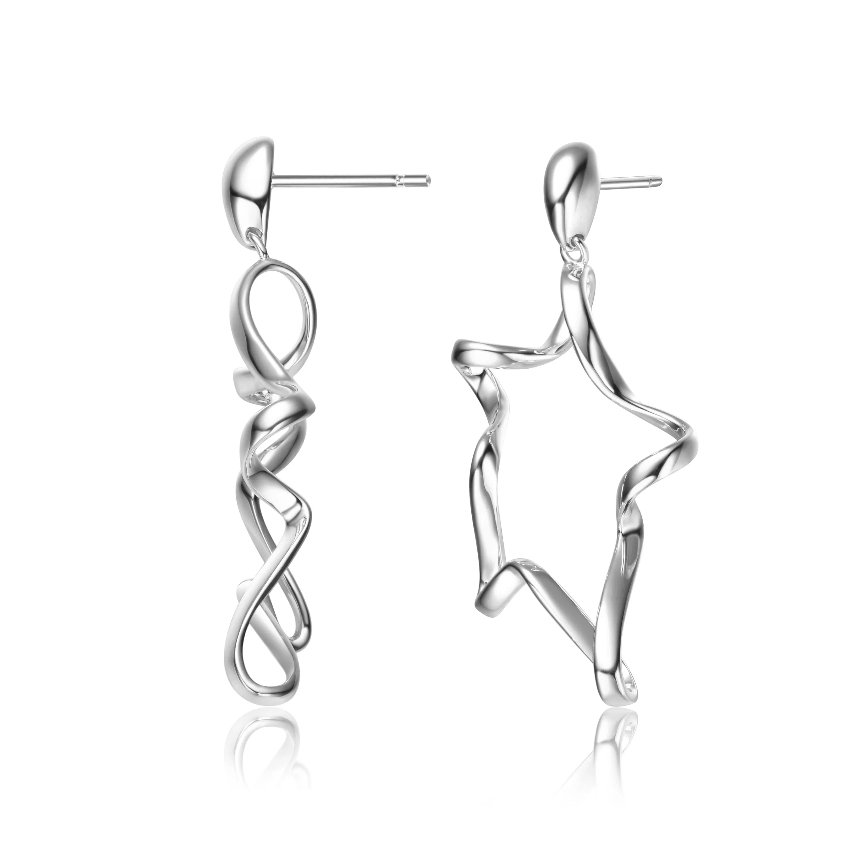 Estelle Star Ribbon Swirl Earring