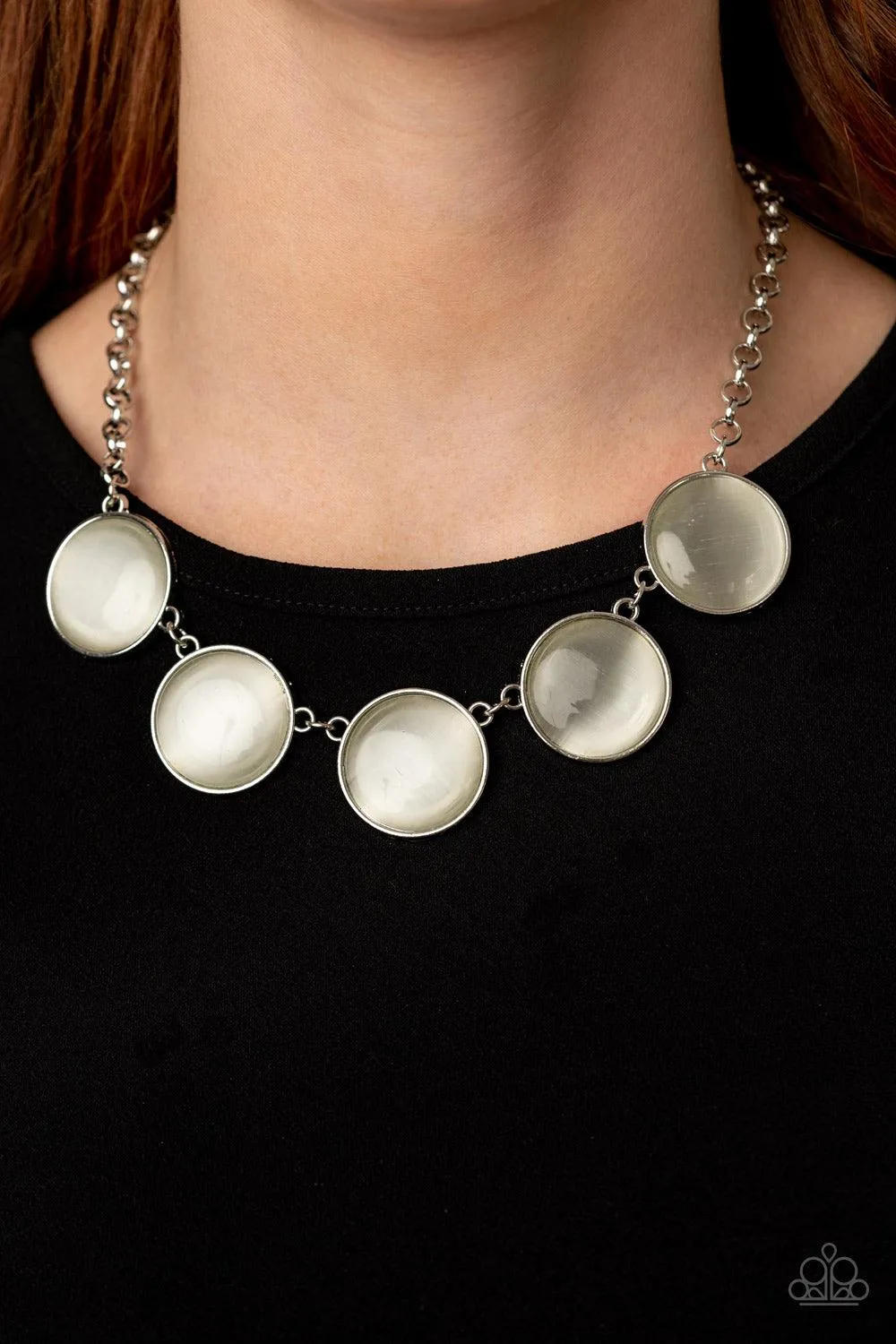 Ethereal Escape - White Necklace-Paparazzi