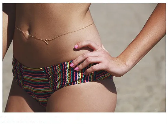 European Fashion Simple Heart Star Sexy Waist Chain